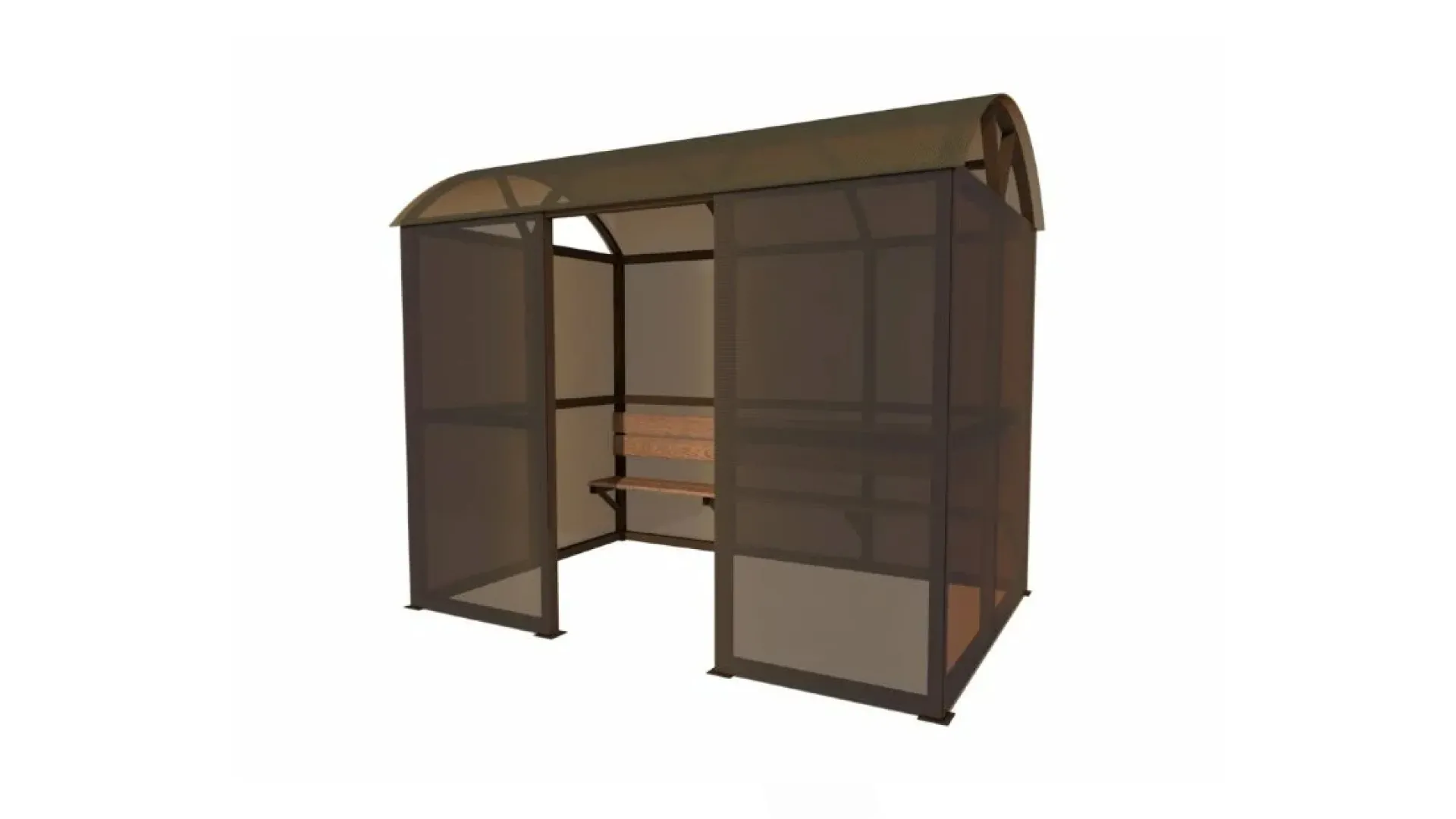 Павильон для курения Теплая уличная курилка грунт, эмаль металл